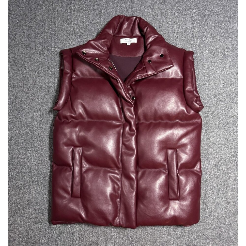 Peter Som Burgundy Puffer Vest